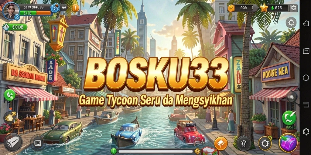 Tampilan gameplay menarik di BOSKU33 dengan berbagai usaha yang dapat dikelola.