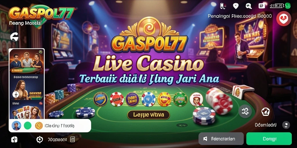 Tampilan gameplay GASPOL77 yang mendebarkan dan interaktif di Live Casino.