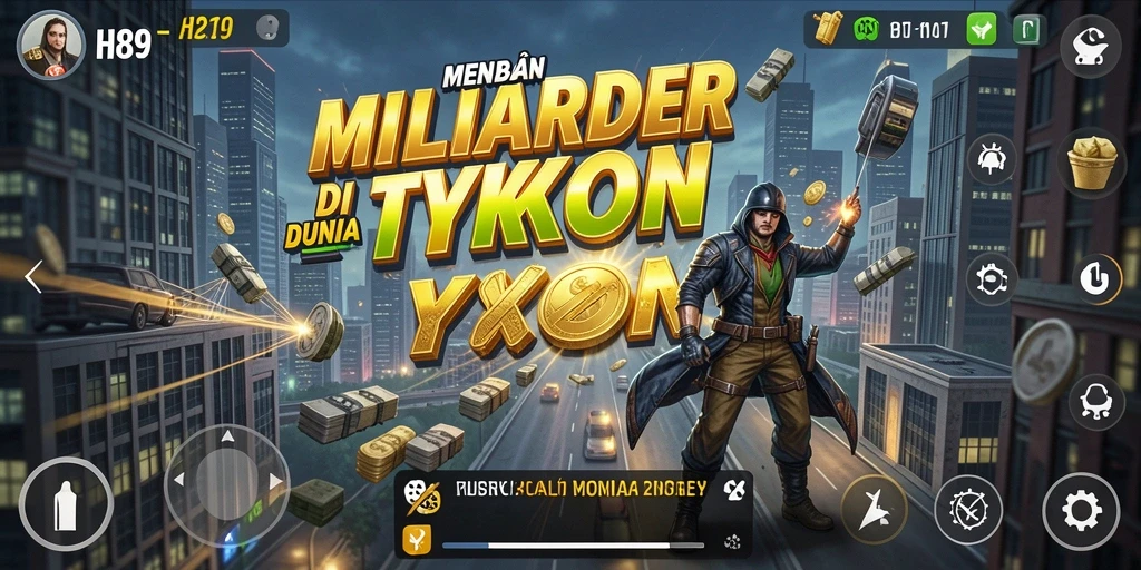 Tangkapan layar gameplay H89 menunjukkan manajemen bisnis yang intens.