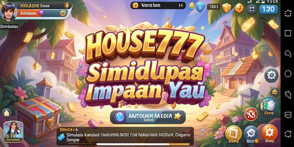 Screenshot <strong>HOUSE777</strong> menampilkan pemain saat menghias rumah mereka dengan furnitur yang indah.
