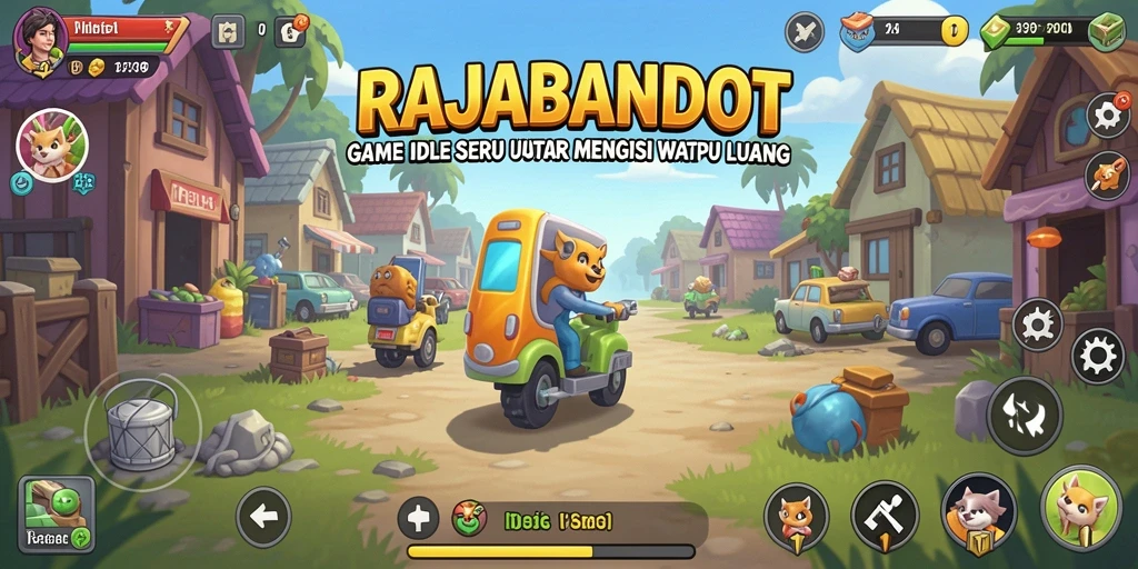 Tampilan utama gameplay RAJABANDOT yang menarik dan penuh warna.
