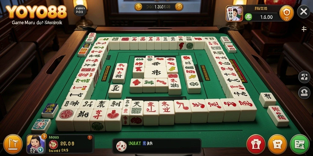 Tampilan bermain Mahjong yang seru di YOYO88.